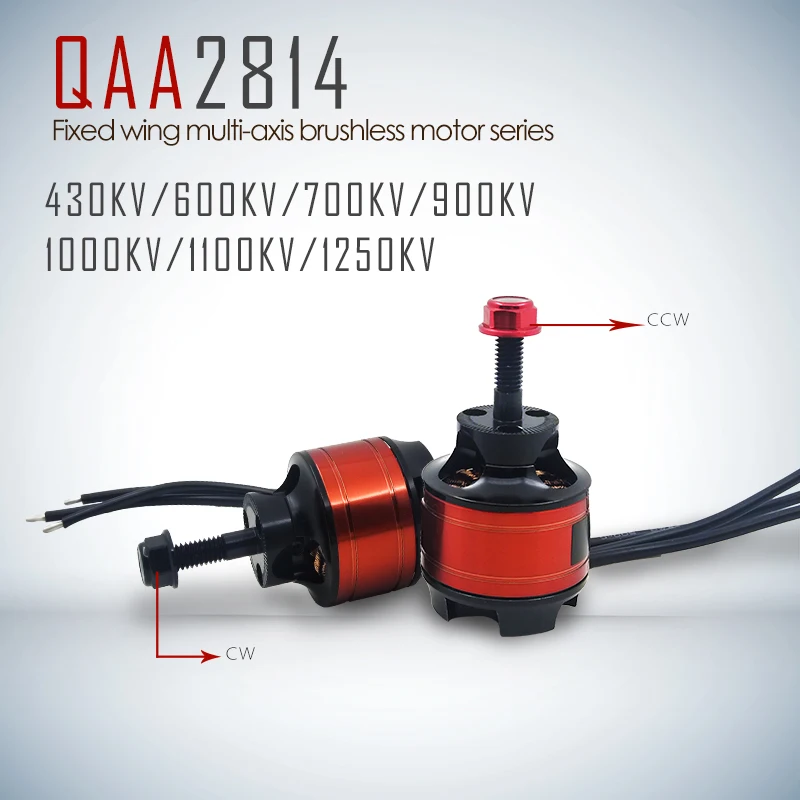 QX-MOTOR, высокая производительность 2814 430KV600KV700KV900KV1000KV1100KV, 14 полюсов, бесщеточный двигатель для радиоуправляемого самолета с фиксированным крылом