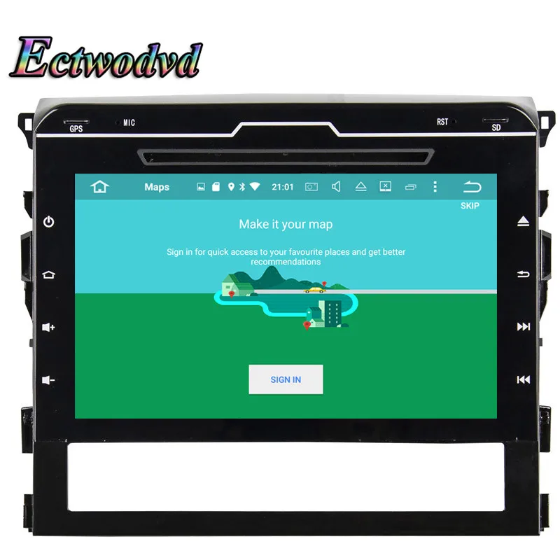 Excellent Ectwodvd Octa Core 4G RAM 64G ROM Android 9.0 Car Multimedia DVD Player GPS HeadUnit for Toyota Land Cruiser 2016 2017 2018- 5