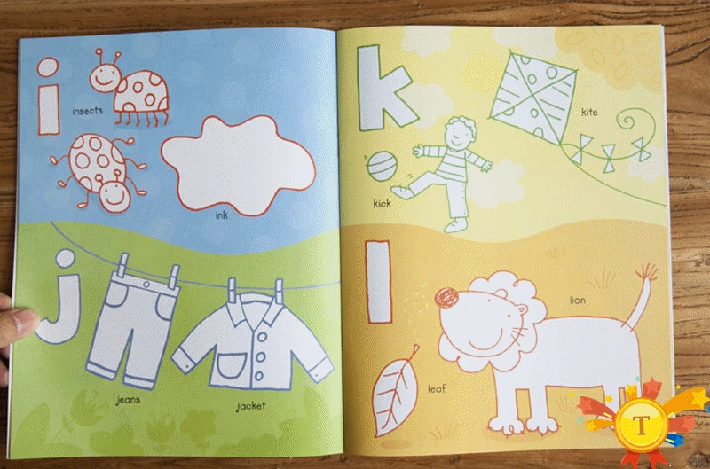 Милые наклейки книги сцена Рисунок мультфильм стикеры для книг детские английские раскраски картинки книги с наклейками подарки на день рождения