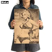 Сексуальная Девушка Ретро плакаты Винтаж Плакат крафт-бумага живопись бумага плакаты стены стикеры кафе бар Паб Печать картина 42x30 см GGB060