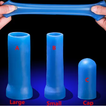 Blue Silicone Penis pump Sleeve For penis Enlargement /pro extender /Stretcher /Vacuum Cup Replacement  Sex Product For Men 1