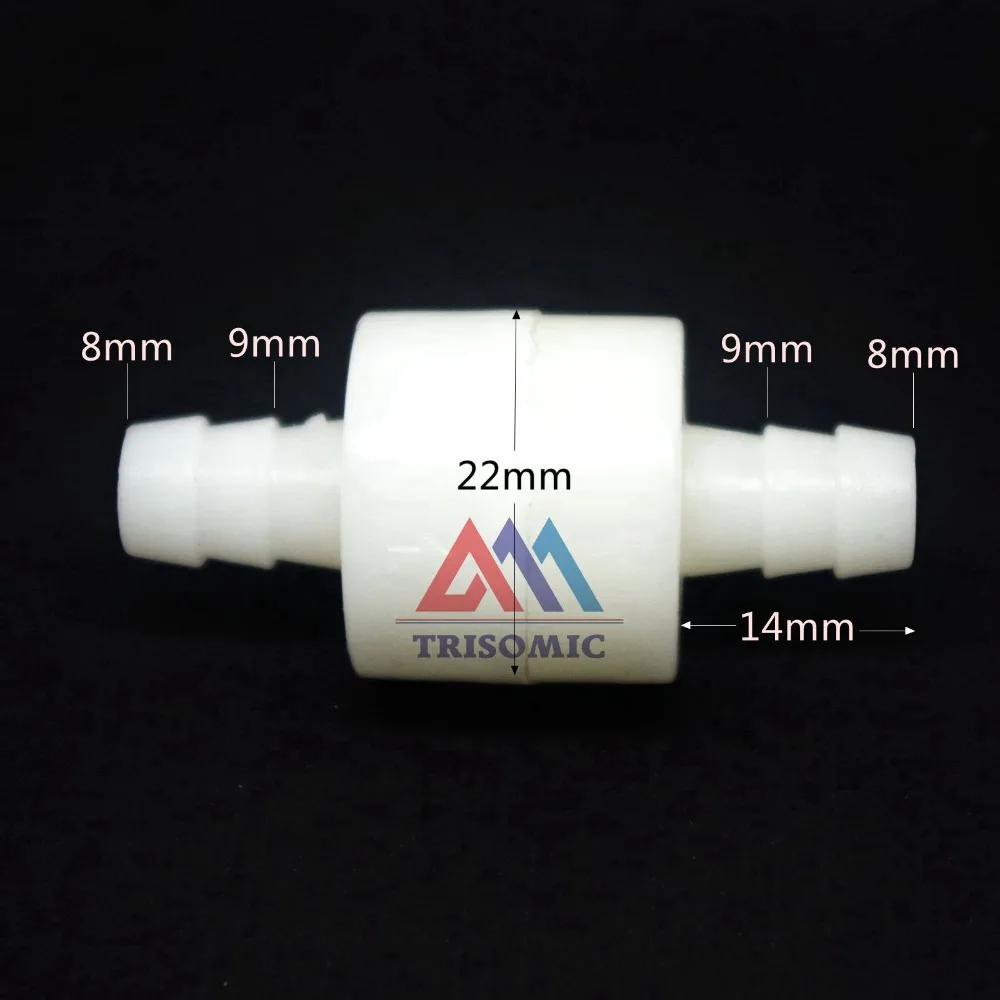 

8mm One Way Valve Material POM Non-Return Valve Check valve pressure 0.04MPA-1.0MPA white type acid and alkali resistant