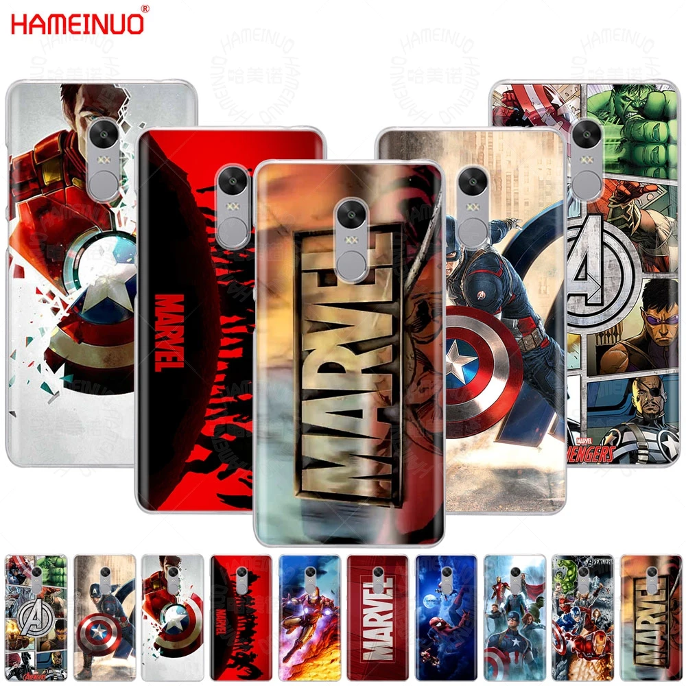 HAMEINUO Marvel Superheroes Cover phone Case for Xiaomi redmi 5 4 1 1s 2 3 3s pro PLUS redmi note 4 4X 4A 5A