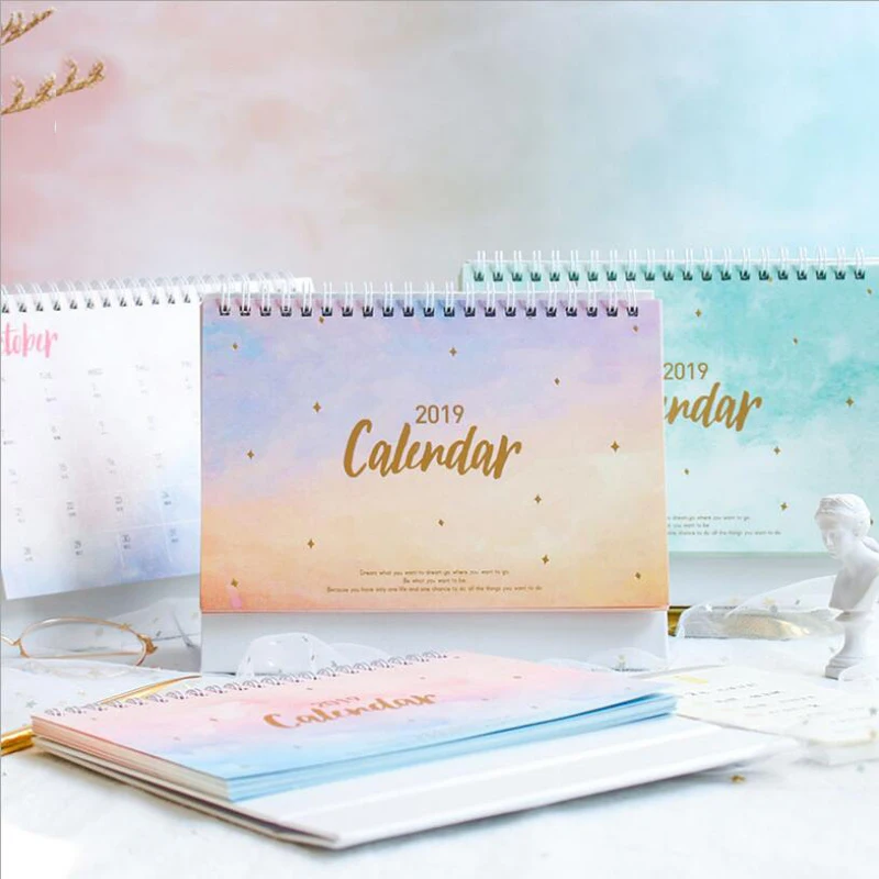 

2019 New Year Table Calendar Weekly Monthly Plan To Do List Desk Calendar Daily Simple Style Calendar 2019