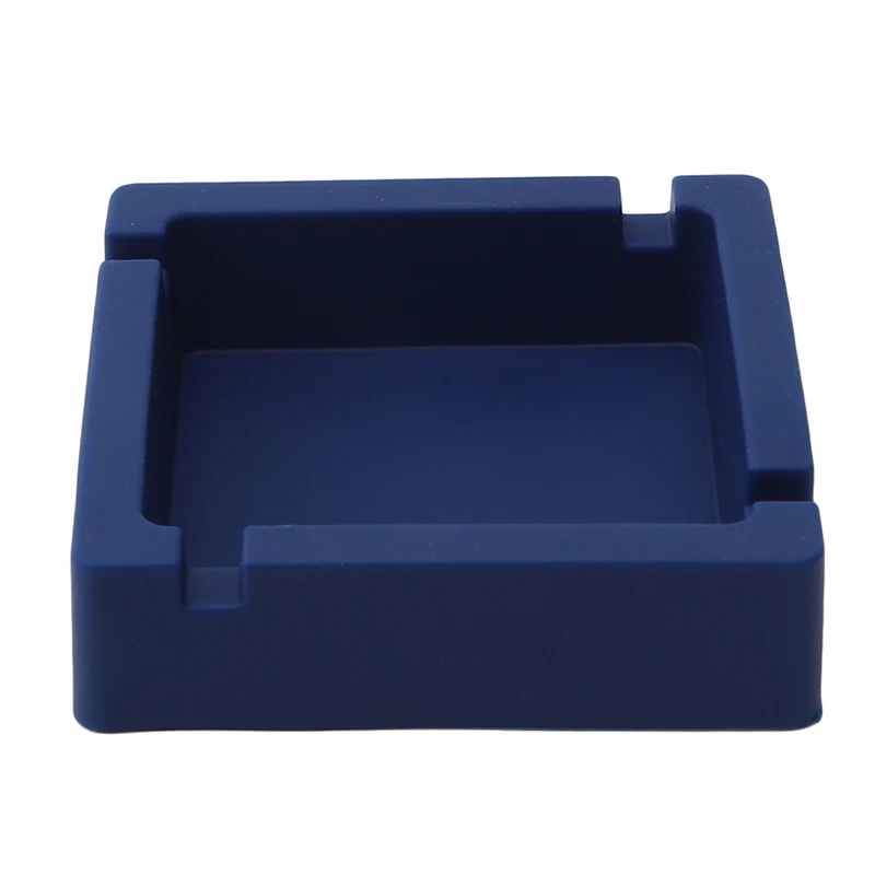 Dark blue Маленький размер высокое качество квадратная форма сигарета и сигарная Пепельница Переносная домашняя или автомобильная пепельница легко Чистящая - Цвет: Dark blue