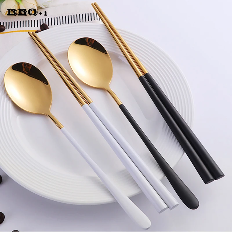 5 Or 10 Set Staineless Korean Dinnerware Spoon Chopsticks Made In Korea Au Post