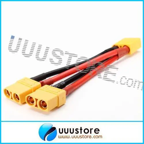 AMASS XT90 Plug 14AWG Male Female Parallel Connection Cable 1