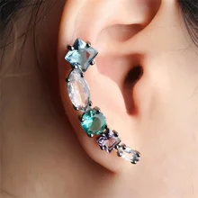 

White Black Copper Colorful Cubic Zirconia Stud Earrings Fashion Jewelry Earring Female Wedding Party Gift For Women's jewelry