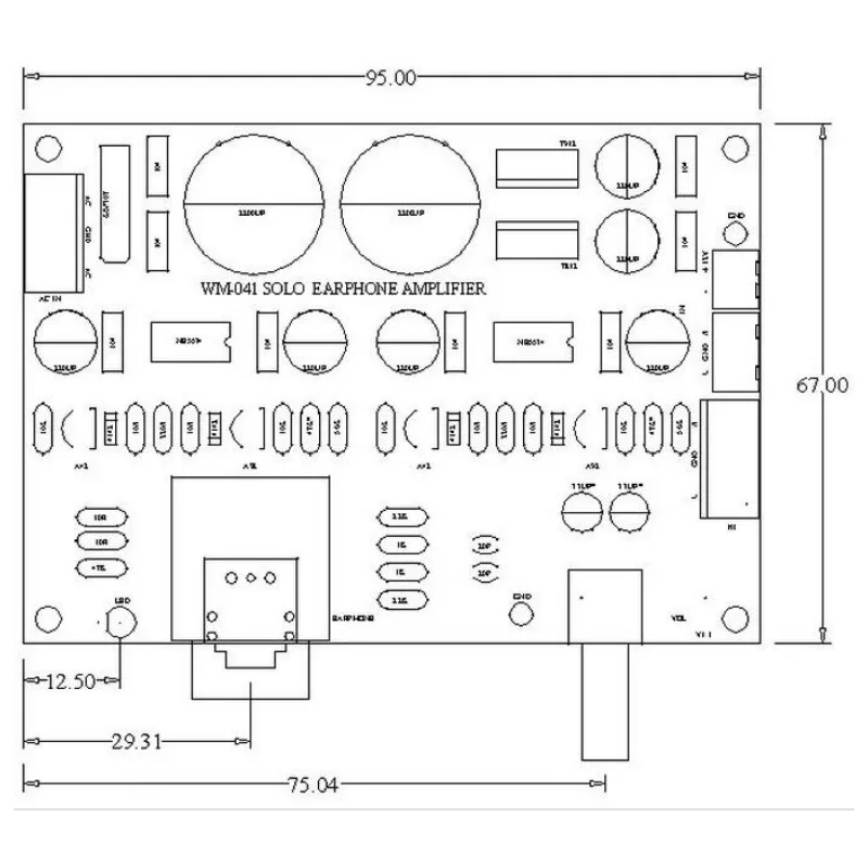 12V Noiseless SOLO Amplifier Board for DIY Can Drive DT990 HD650
