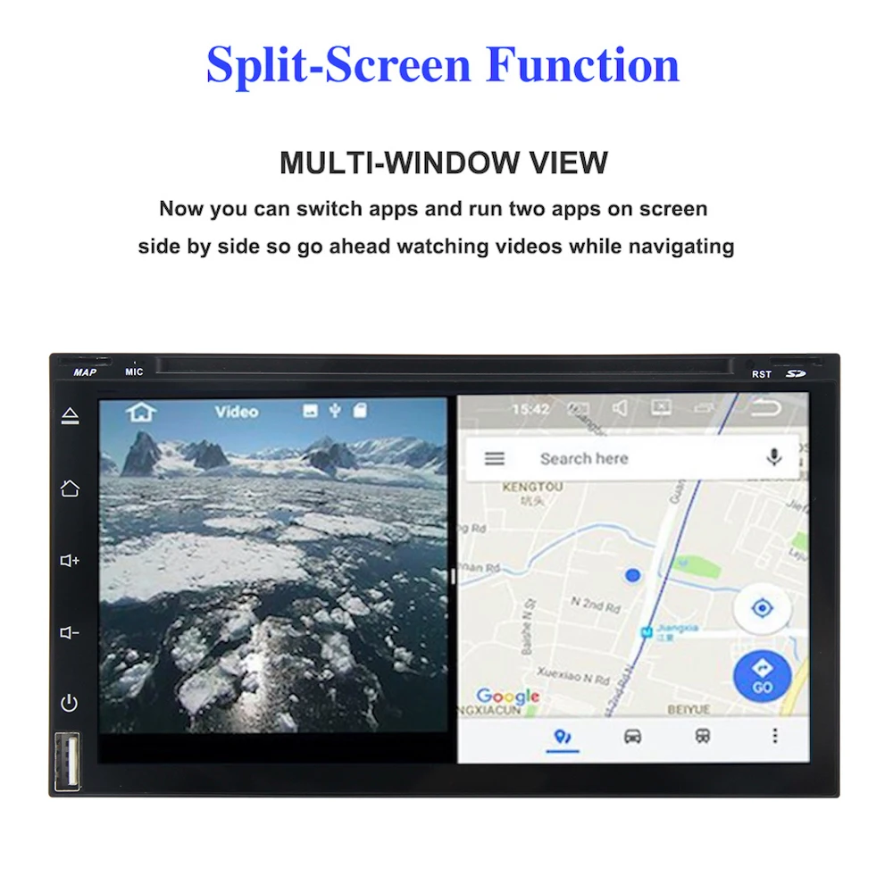 Discount 6.95" IPS Car DVD player Universal 2din Car Multimedia Autoradio vehicle GPS 1024*600 head unit Support DAB+ Mirror link Wifi 8
