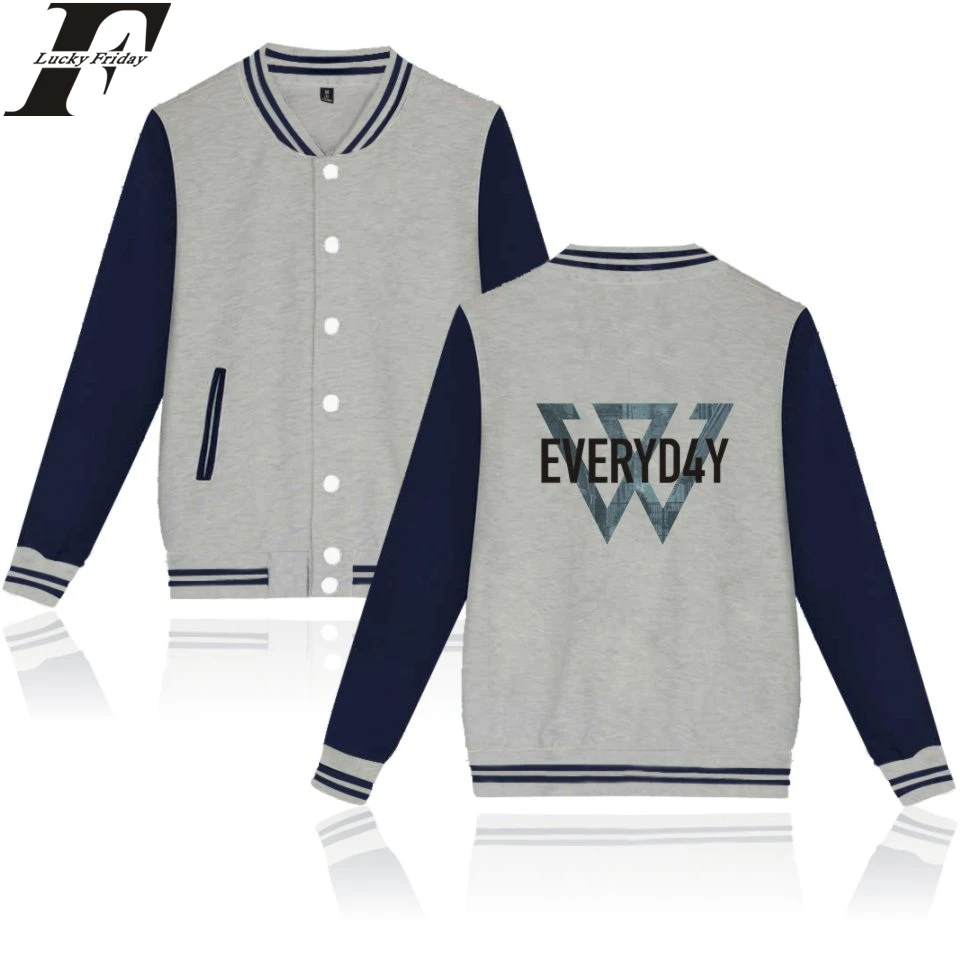 LUCKYFRIDAYF WINNER EVERYD4Y kpop модная Мужская и Женская бейсбольная куртка повседневные