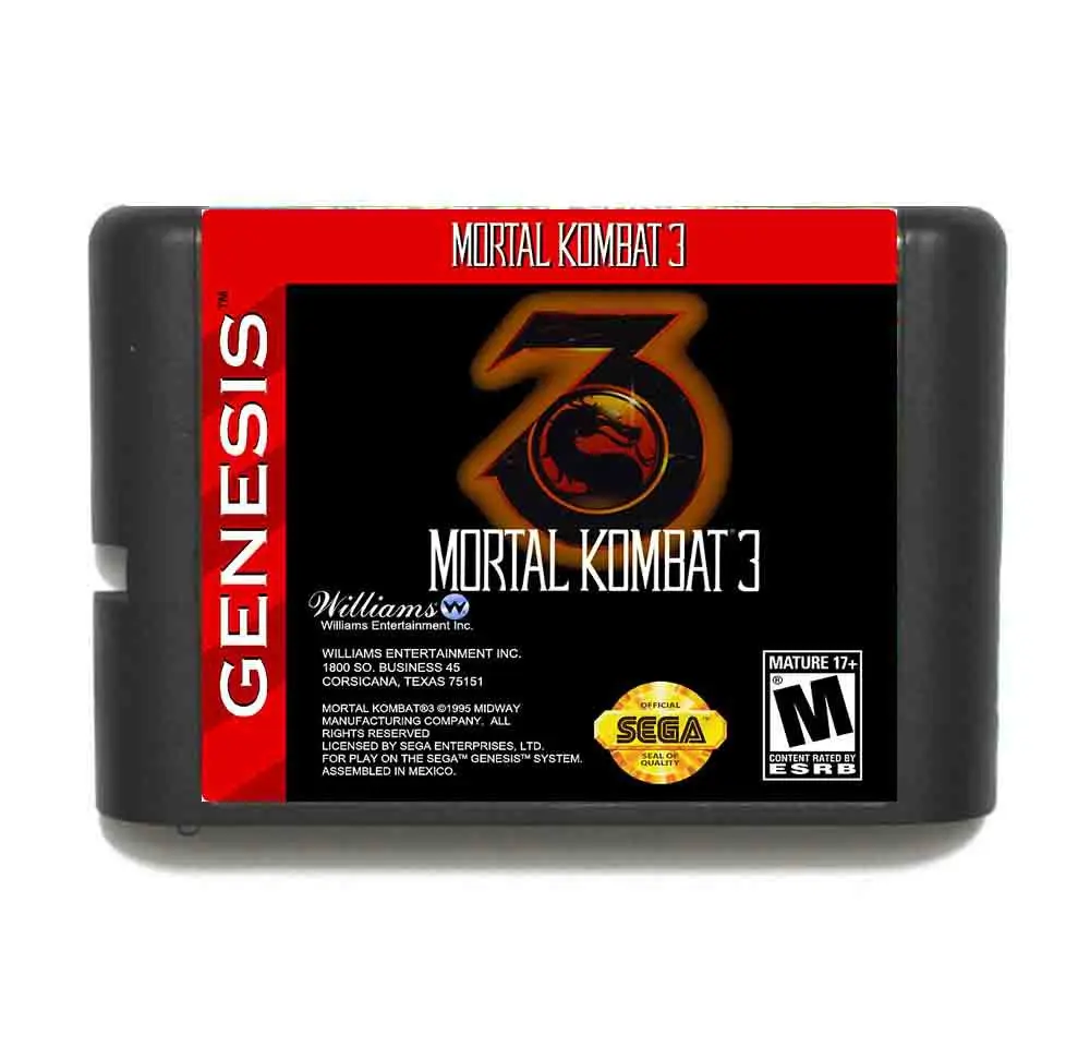 Mortal Kombat 3 16 bit MD игровая карта с розничной коробкой для sega Mega Drive для Genesis