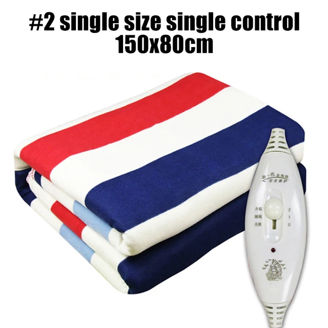Flannel Electric Blanket Heater 180*150cm/200*180cm Adjustable Heated