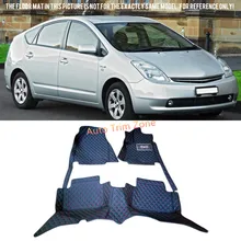 Черные кожаные коврики и ковры для Toyota Prius 2004-2009 XW20