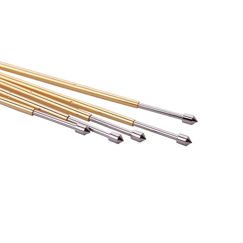 PL75-E2 100Pcs Cone Measurement Current Probe Test Probe 1.02mm Copper Metal Spring Tester Voltage Force Test Probe Home