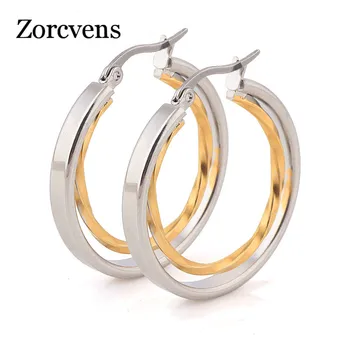 

ZORCVENS 2020 New Promotion earrings wedding jewelry Gold Color Lady Hoop Earrings for Women