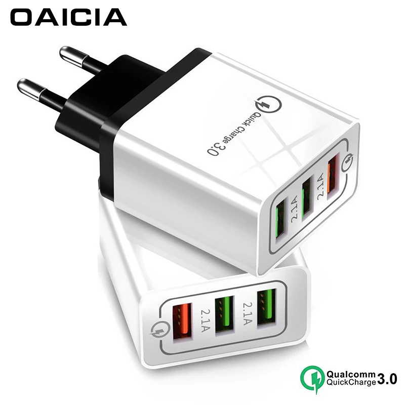 

USB Charger Quick Charge 3.0 For iPhone X 8 7 Plus iPad Fast Wall Charger For Samsung S10 S9 Xiaomi Huawei Mobile Phone Charger