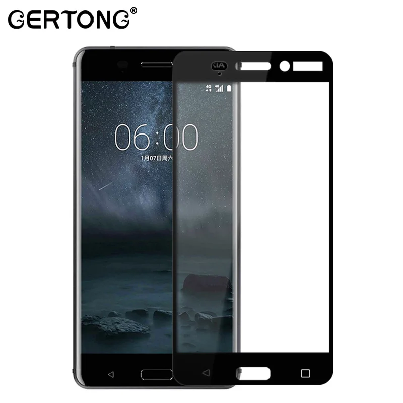 

GerTong Premium Tempered Glass for Nokia 6 5 3 Anti Shatter Colorful Toughened Screen Protective Film TA-1000 TA-1003 TA-1008