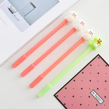 Маленькая свежая Корейская креативная канцелярская милая собака гелевая ручка влюбленные подружки 0,5 мм черная подпись ручка