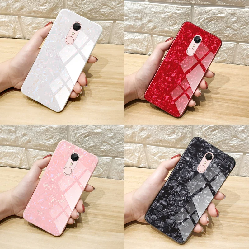 For Xiaomi Redmi 5 Plus Case Luxury Shockproof Tempered Glass Hard Back Cover Soft Frame Silicone Casing for | Мобильные телефоны и