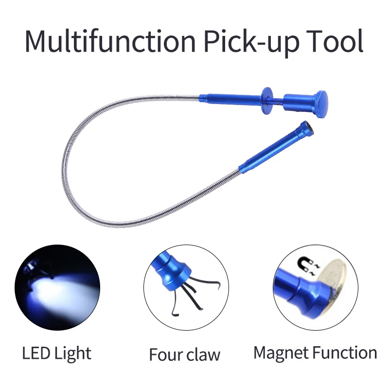Многофункциональный инструмент для подхвата, удлинитель осветительного рычага с магнитом, инструменты для подхвата, используемые для домашнего использования 23,6 дюйма