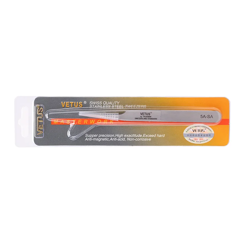Harga 100% merek bulu mata pinset Stainless Steel anti statis superhard Extension Bulu Mata alat Penjepit Kualitas Terbaik