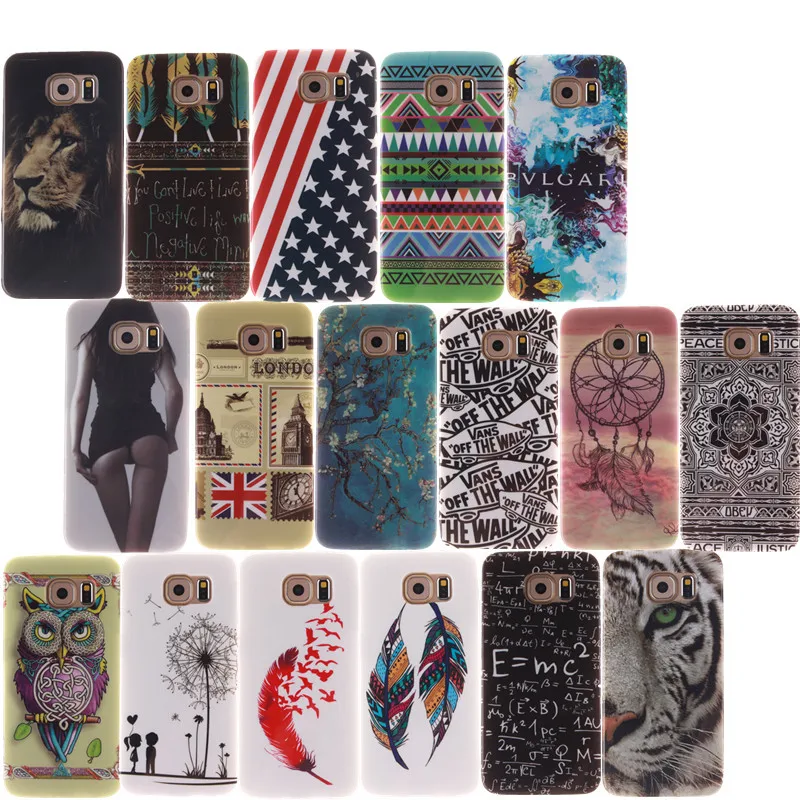 Owl Lion Tiger Cartoon Printing Soft Silicone TPU Case Cover For SAMSUNG GALAXY S3 S4 S5 S6 S7