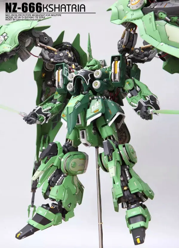 G-система Gundam Модель 1/72 NZ-666 Kshatriya(светодиодный светильник саблей в комплект не входит) Мобильный костюм комплект из смолы детские игрушки