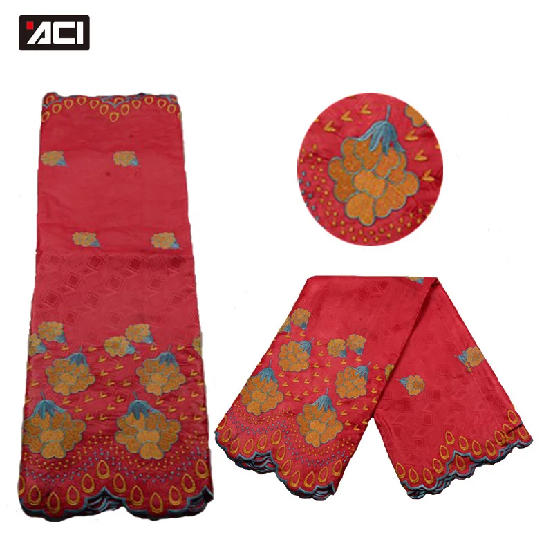 

ACI New Arrival African Fabric Baizn Lace For Women 5Yards Guinea Brocade Damask Jacquard Fabric Nigeria Embroidered Lace Fabric