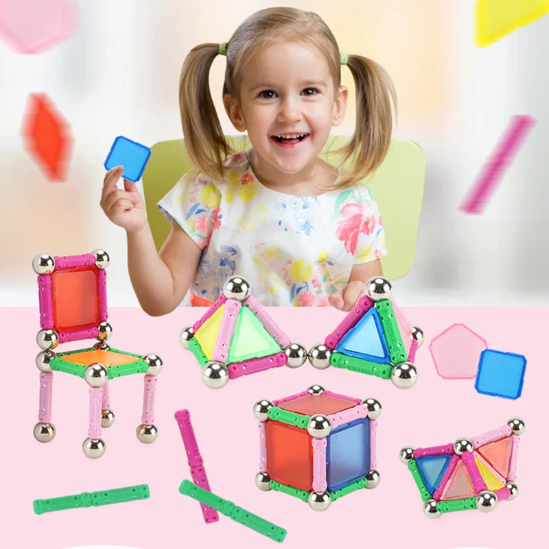 

Magnetic Constructor Building Blocks Cube City Toys For Children Kids Boy Magnetic Block Constructor Standard Size Triangle Toy