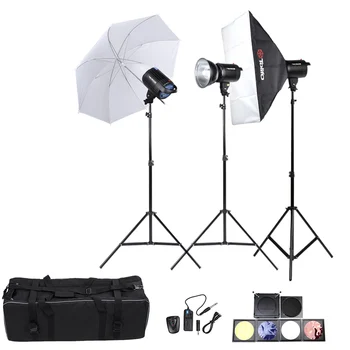 

Only Sale to Russian Tolifo Professional Photography Lighting Kit with 300W Studio Flash Light Stand Softbox Umbrella Cloth