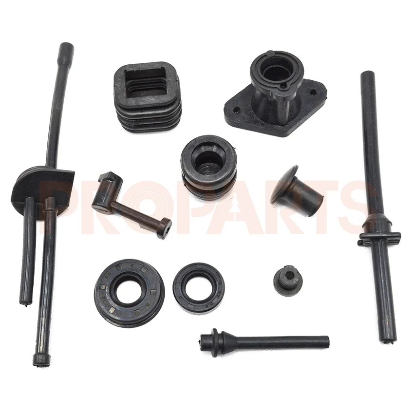 

Manifold Oil Seal Rubber Damper Fuel Oil Out Pipe Assy Handle Cap Bushing Balance Support Parts Fits For 2500 25CC 25cc Chainsaw