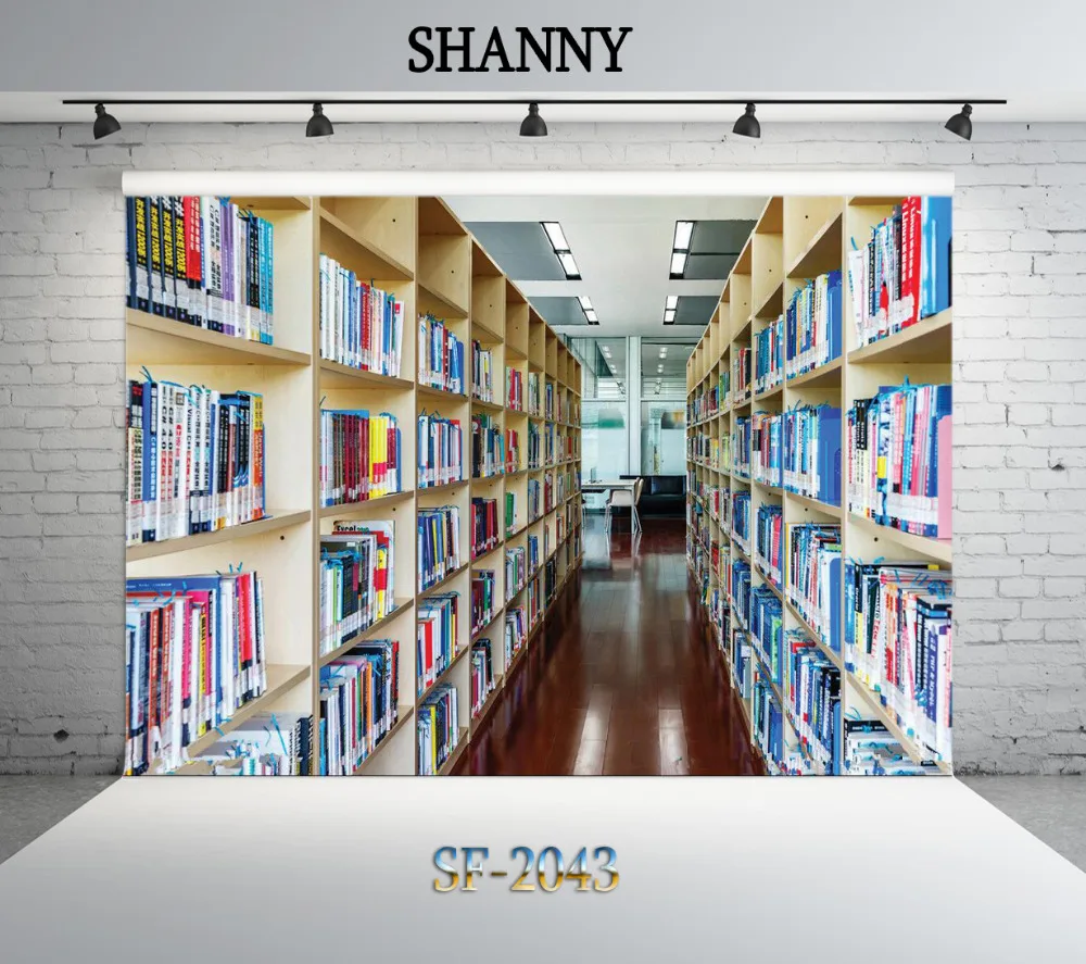 

SHANNY Vinyl Custom Photography Backdrops Prop Bookshelf Library theme Photo Studio Background SYO-2043