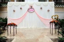 Simple Wedding Backdrop WhiteCurtain Backdrop Wedding Backdrop Drape Party Decoration Supplies 10FTX20FT
