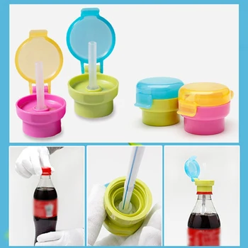 

Portable Spill Proof Water Drink Bottle Twist Cover Cap Drinking Straw Cover Safe Drink Straw Sippy Cup for Kid Baby Feeding