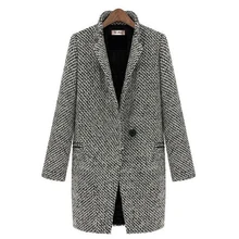 Женская шерстяная куртка с хлопковой подкладкой элегантная Зимняя Толстая куртка с отложным воротником на одной пуговице Женская крутая куртка в стиле панк