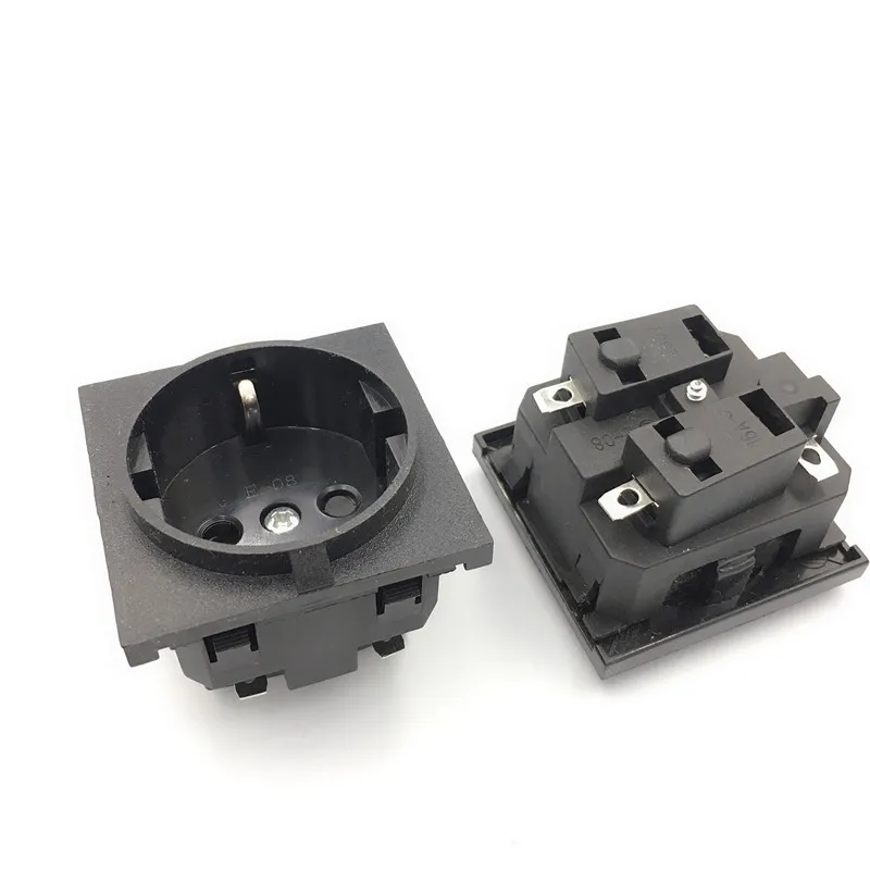 

EU European Round 2 Pin Industrial Electrical Power Female Socket Outlet Rewireable Schuko Plug Adaptor Extention Cord Connector