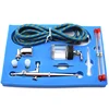 Portable Dual Action Airbrush Air Compressor Kit 0.2mm 0.3mm  0.5mm Needles & Nozzles Craft Cake Paint Art Spray Gun Set 1