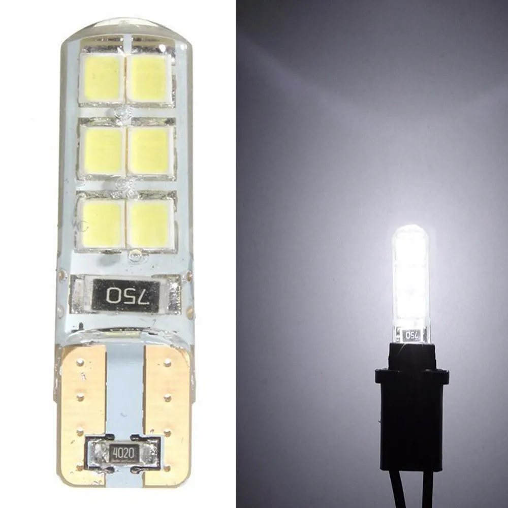 10 pcs Car Styling Car Auto LED Canbus 194 W5W 2835 SMD 12 LED Light Bulb No Error Light Parking Car Side Light#WL1