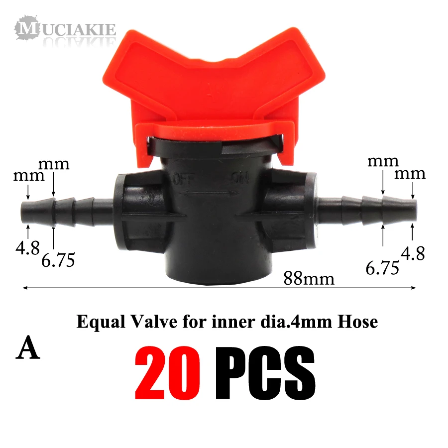 MUCIAKIE лента для капельного орошения шланг трубки садовые соединители для воды 4 8 16 20 25 мм Barb адаптер 1/" до 16 мм замок с отключением - Цвет: AxAB322CL