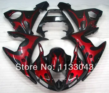 

100%NEW red black fairings for Yamaha YZF-R6 03-05 YZF R6 03 04 05 YZF 600 R6 2003 2004 2005 fairing parts #re32v+7GIFTS