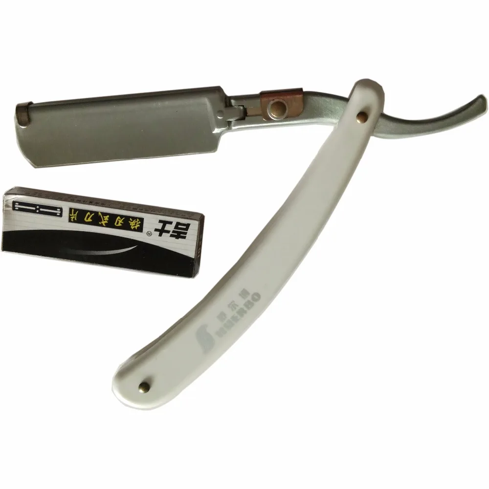 1 Holder +1 0 Pcs Blades Men Straight Razor Stainless Steel Blade