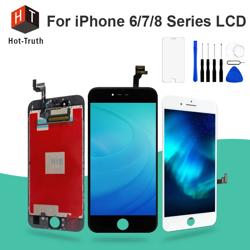 

Hot-Truth AAA+++LCD For iPhone 6 6S 7 7 Plus 8 Display Touch Screen Digitizer Assembly Replacement 3D Touch+Screen Protector