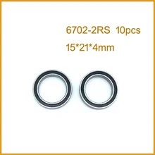 6702RS rodamiento ABEC (10 uds) 15*21*4mm sección delgada 6702-2RS rodamientos de bolas 61702 RS 6702 2RS