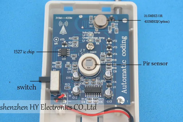 1pcs 433MHz Or 315MHZ  Wireless Infrared detector PIR Motion Sensor for GSM/PSTN Auto Dial Home Alarm System 2