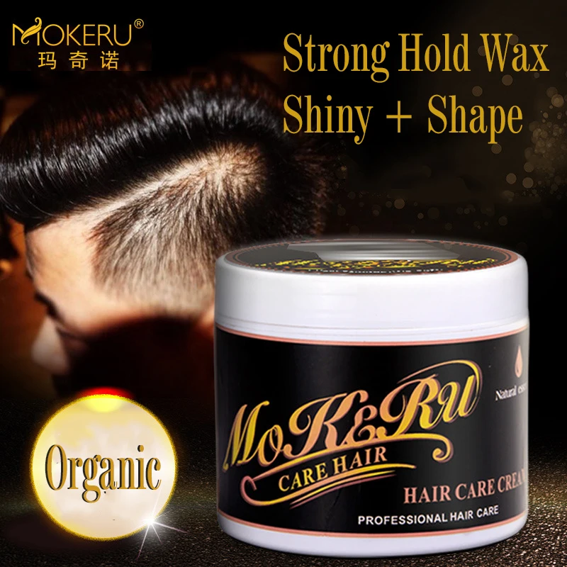 Mokeru 100g اضافية إلهاب الشمع سهلة نظيفة لامعة شكل العضوية دهان للشعر المياه جل للشعر أساس الرجال التصميم الصبح ل الشعر