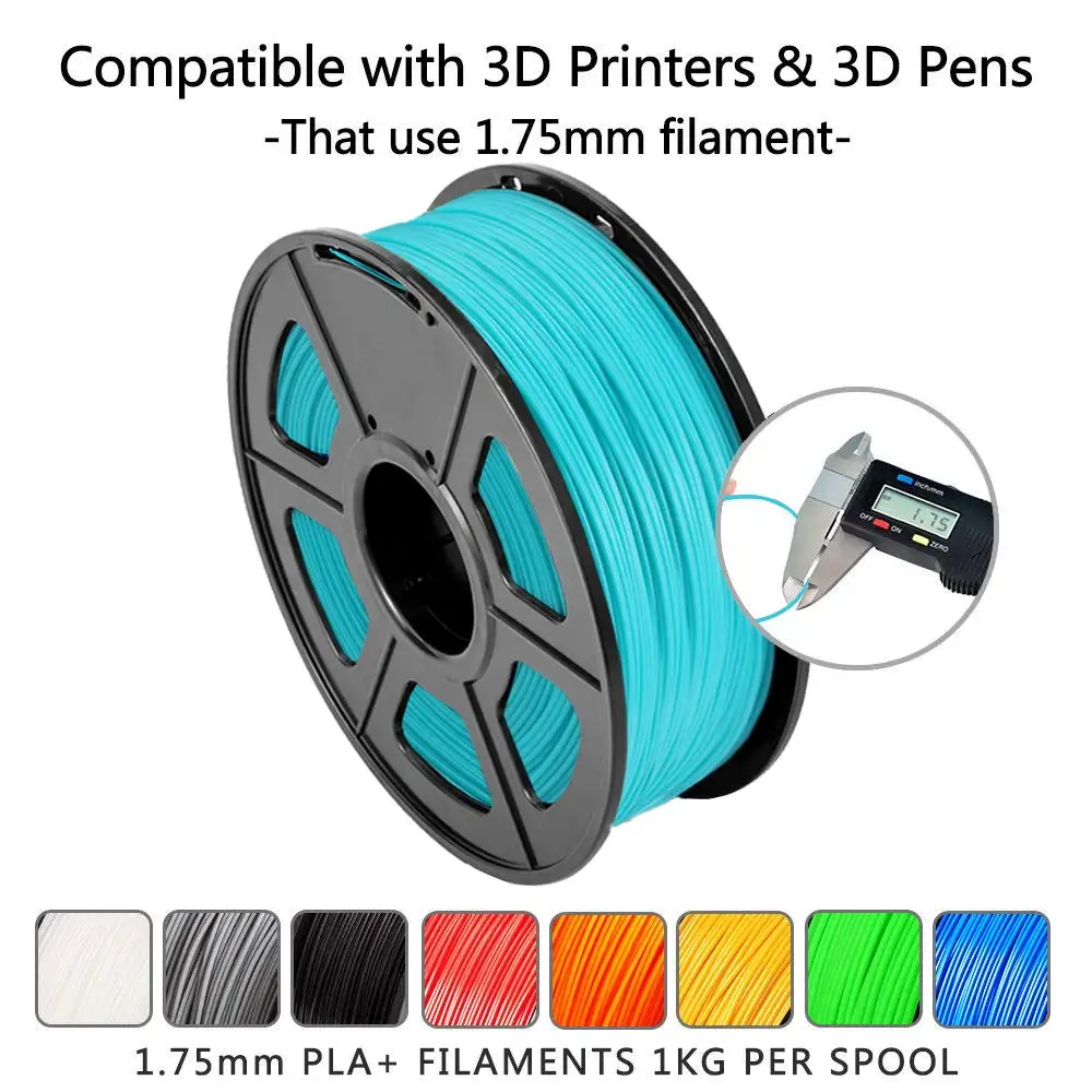 SUNLU PLA 3D طابعة خيوط 1.75 مللي متر 1 كجم/2.2lb بكرة الأسود PLA طابعة خيوط صديقة للبيئة ضارة و تحلل SUNLU PLA 3D طابعة خيوط 1.75 مللي متر 1 كجم/2.2lb بكرة الأسود PLA طابعة خيوط صديقة للبيئة ضارة و تحلل