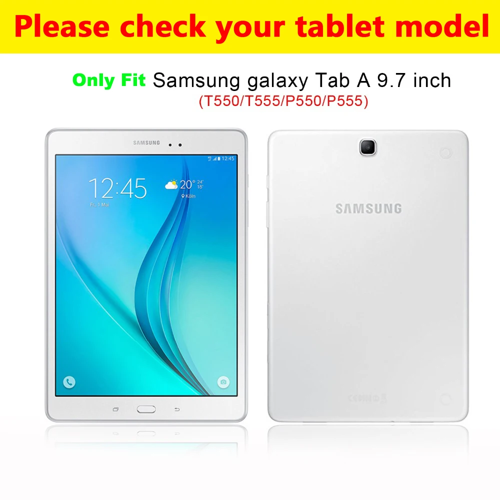 Для samsung Galaxy Tab A 9,7 T550 SM-T550 SM-T555C чехол с красочным мультяшным принтом тонкий умный флип-чехол с подставкой чехол для планшета+ ручка