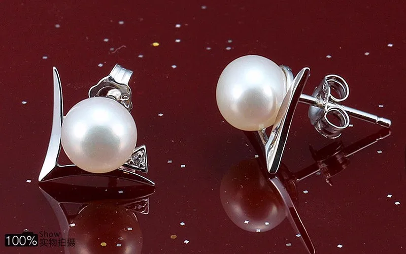  925 sterling silver stud earring for women pearl fine jewelry ED0366.2 (4)