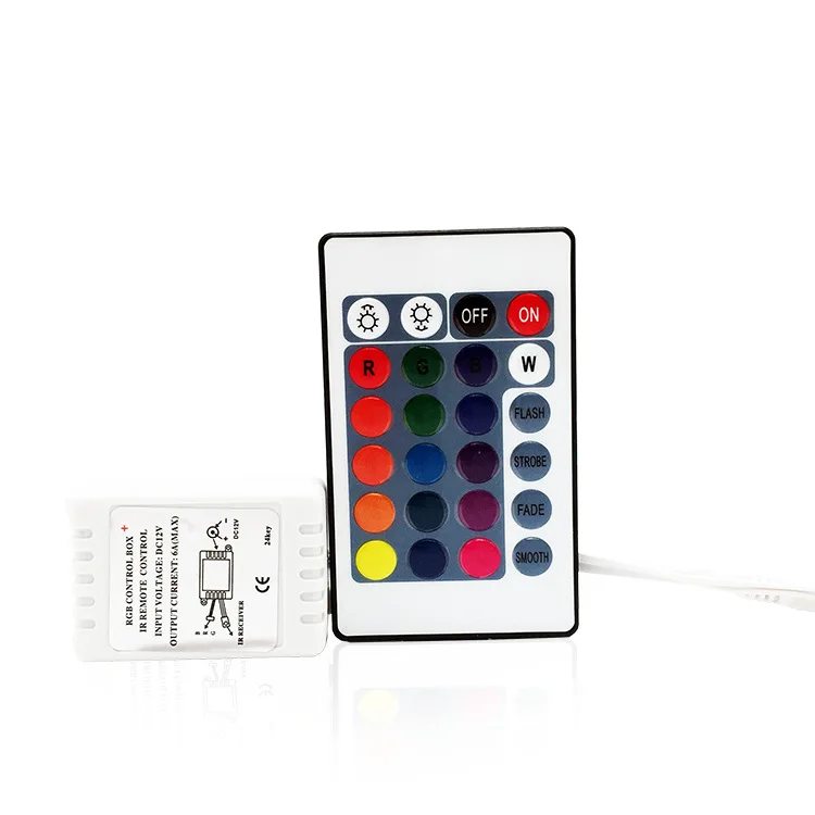 

SMD 5050 3528 2835 RGB LED Strip Light Controller Tape Accessories With DC12V 24key RGB IR RF Remote Control